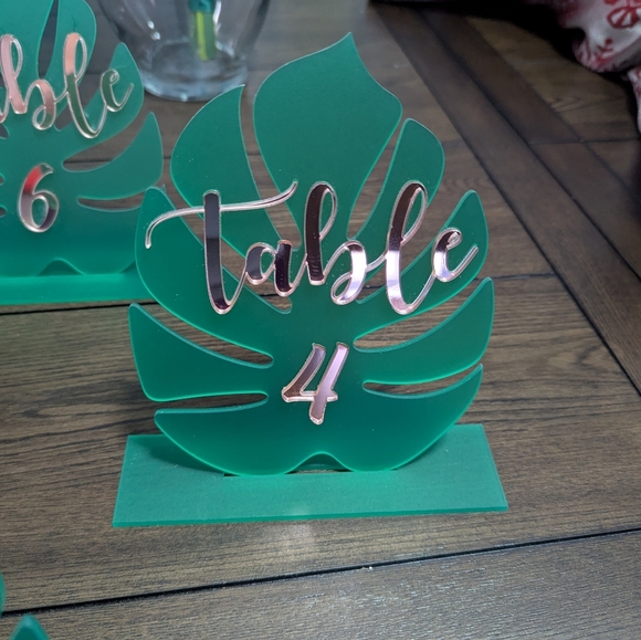 Monsterra leaf table numbers, Parties - Picture 6 of 8
